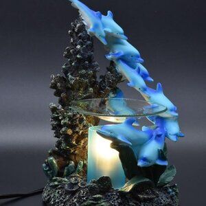 Dolphins Poly-Resin Electric Tart & Oil Warmer